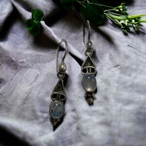 Unique moonstone earrings